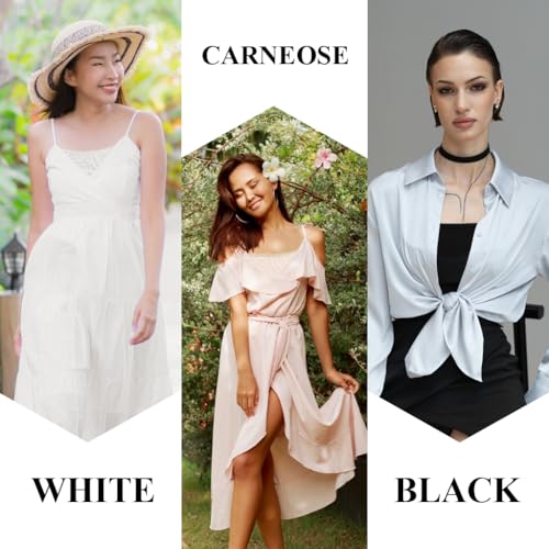 SANNIDHI® 6PCS Bra Coverups Snap-to-Bra Modesty Stretchy Modal Coverage Camisole Inserts for Low-Cut Tops Dresses V-Neck Beige SANNIDHI® 6PCS Bra Coverups Snap-to-Bra Modesty Stretchy Modal Coverage Camisole Inserts for Low-Cut Tops Dresses V-Neck Beige
